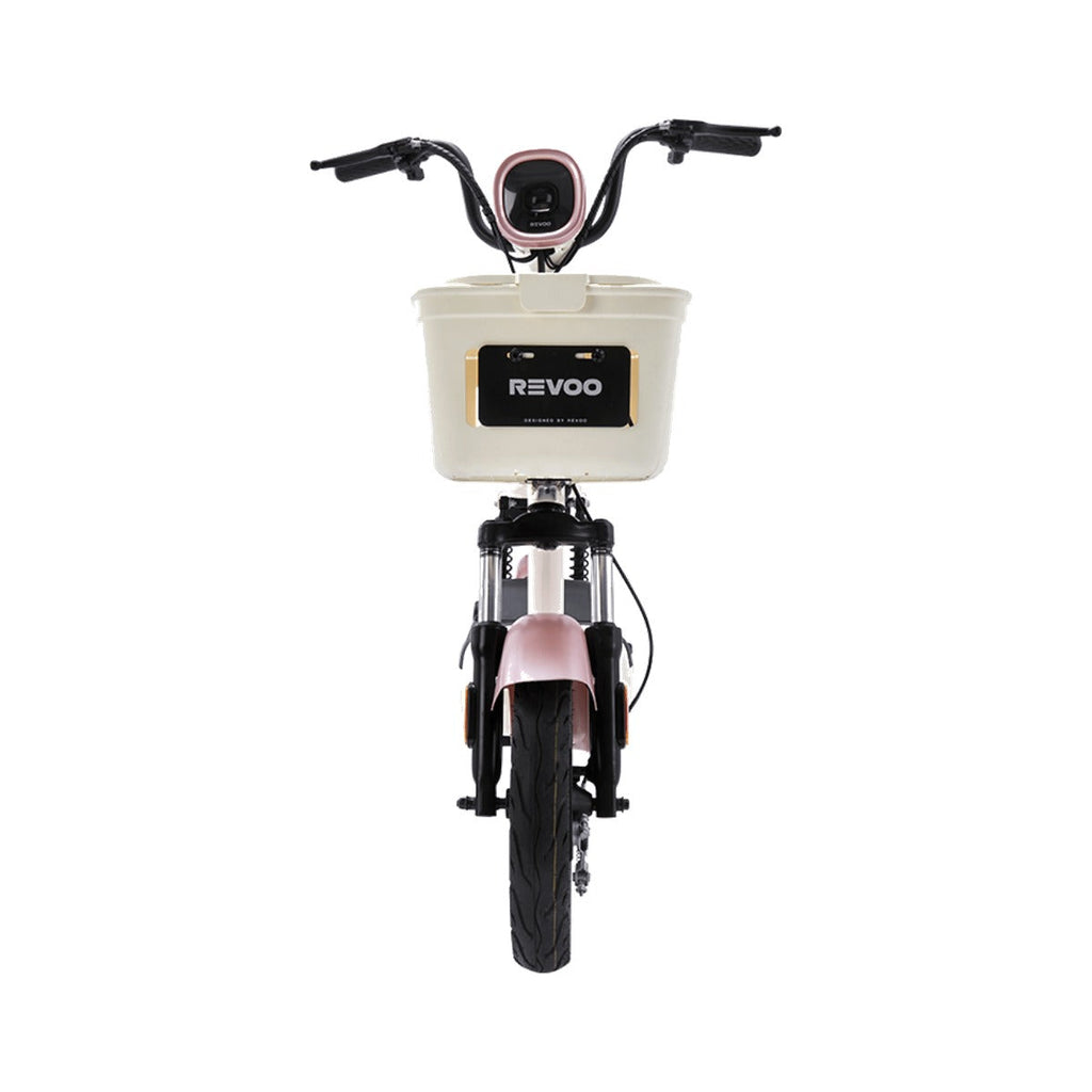 Moto Eléctrica REVOO A04 rosada — vista frontal